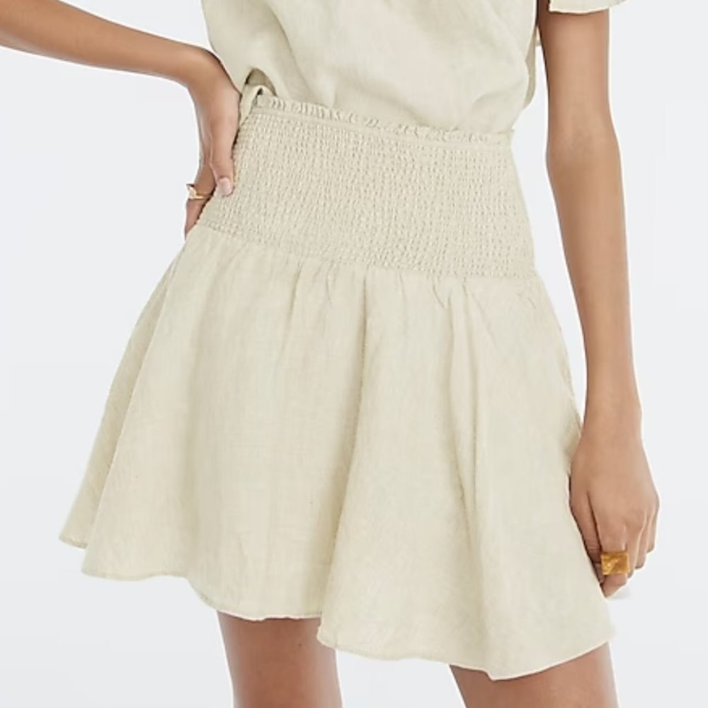 J. Crew Cream Mini Skirt